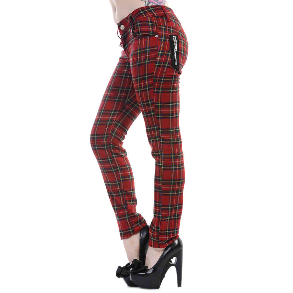 Banned - Forever Yours Skinny fit broek - Rood